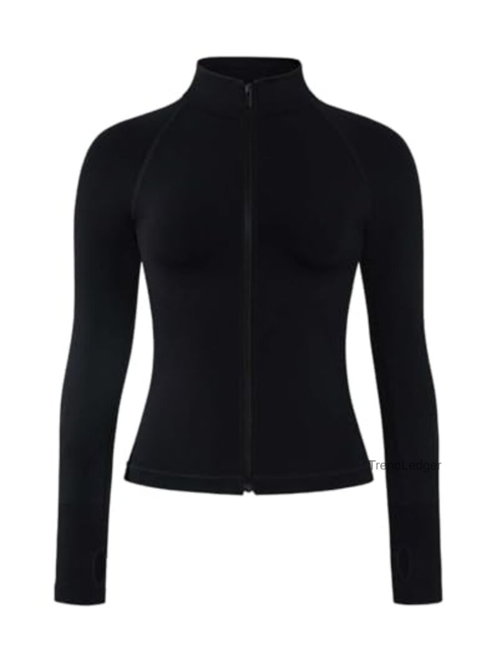 Women's Full Zip Athletic Slim Fit Workout Jacket Windproof Thumbholes